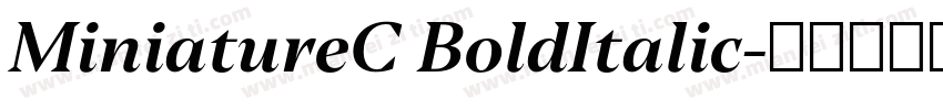 MiniatureC BoldItalic字体转换